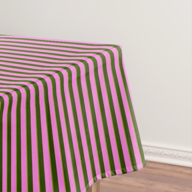 Mantel Bright Pink and Green Retro Stripe Modern (In Situ)