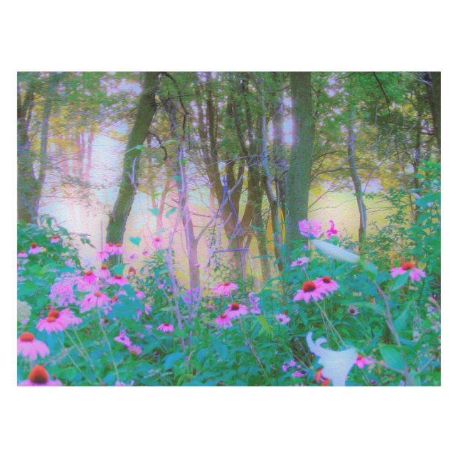 Mantel Brillante amanecer con flores rosas en mi jardín (Frente (Horizontal))