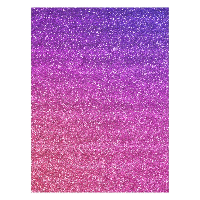 Mantel Brillante gradiente de purpurina rosa y morado  (Anverso)