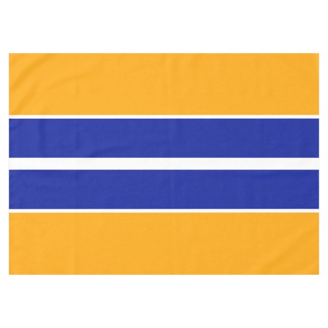 Mantel Brillante negrita real amarillo azul franjas de Ca (Frente (Horizontal))