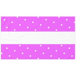 Mantel Brillantes franjas con puntos de Polka Blanco Rosa