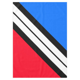 Mantel Brillantes franjas de Carreras blanco negro azul r