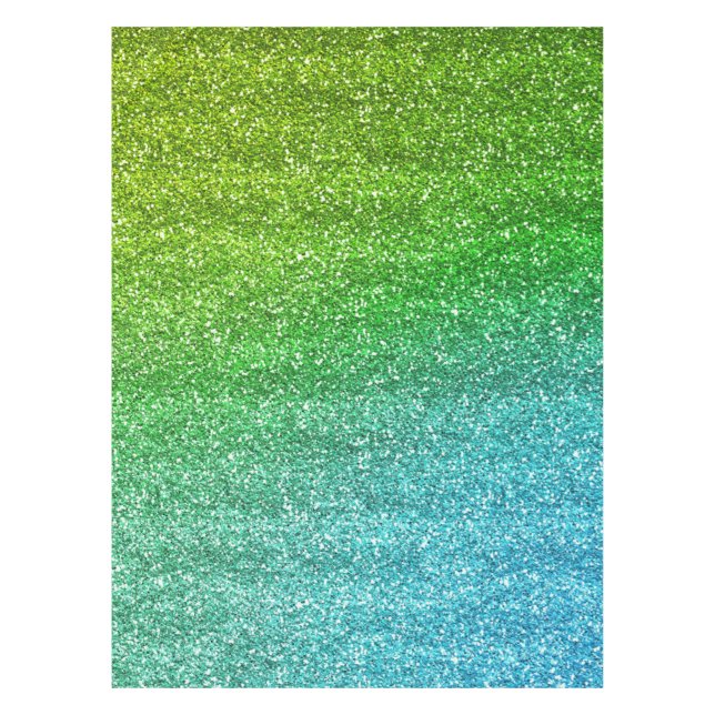 Mantel Brillo Gradiente Verde y Azul Brillante (Anverso)