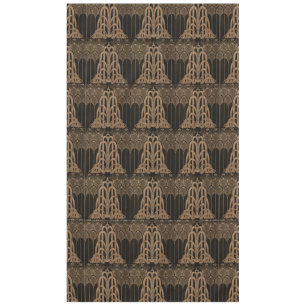 Mantel Bronce, negro, art decó, art nouveau, floral, pat