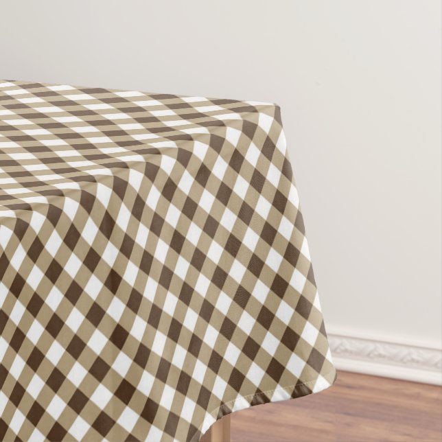 Mantel Brown White Gingham (In Situ)