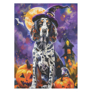 Mantel Bruja Y Calabaza De Halloween Del Perro De La Infl