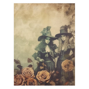 Mantel Brujería de Halloween vintage (7)
