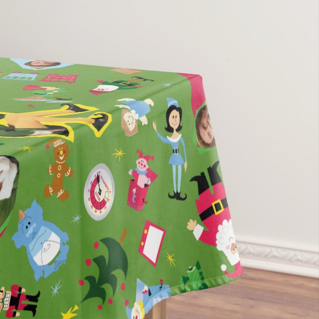 Mantel Buddy the Elf and Navidades Icons Pattern (In Situ)