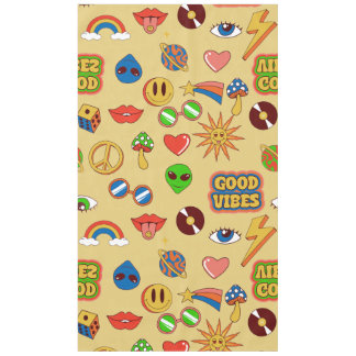 Mantel buenas vibras alien groovy arte pop 1970s