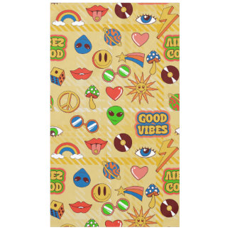 Mantel buenas vibras alien groovy arte pop años 70 a cuad