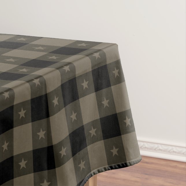 Mantel Búfalo lindo con estrellas negro y melocotón rústi (In Situ)