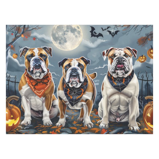 Mantel Bulldog Halloween Spooky (Frente (Horizontal))