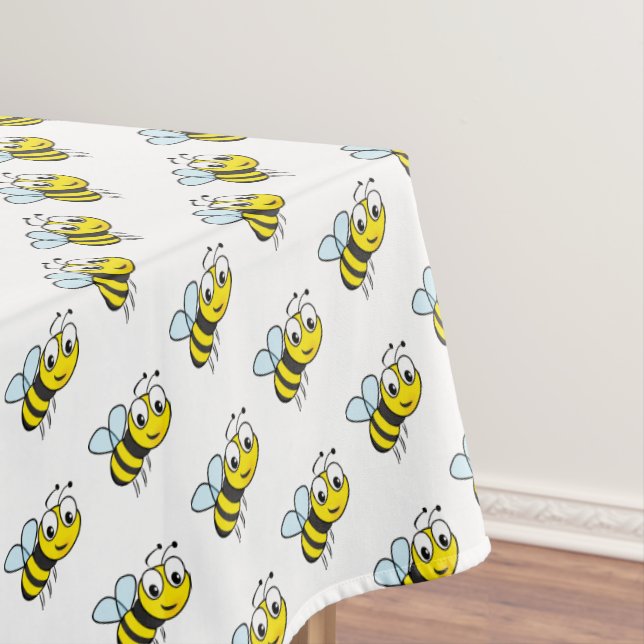 Mantel Bumble Bee Baby Shower Tablecloth (In Situ)