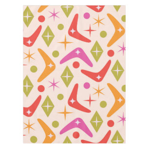 Mantel Búmeres coloridos de mediados de siglo con diamant