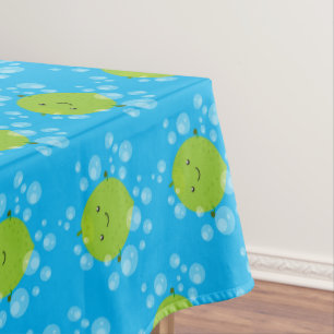 Mantel Burbujas de cal verde suave ilustracion personaliz