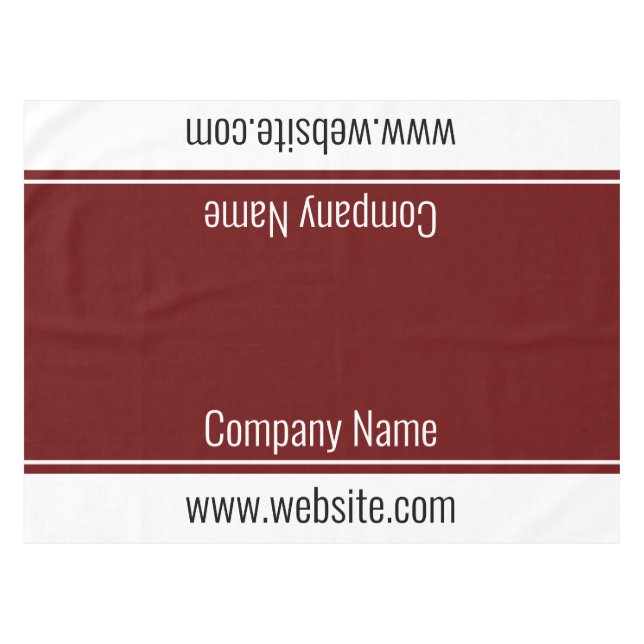 Mantel Business Dark Red White Company Nombre Sitio Web T (Frente (Horizontal))