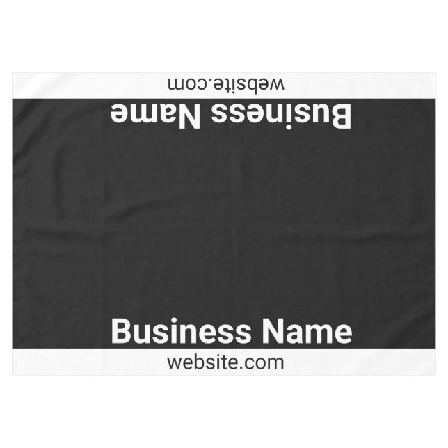 Mantel Business Name Website Black and White Template (Frente (Horizontal))