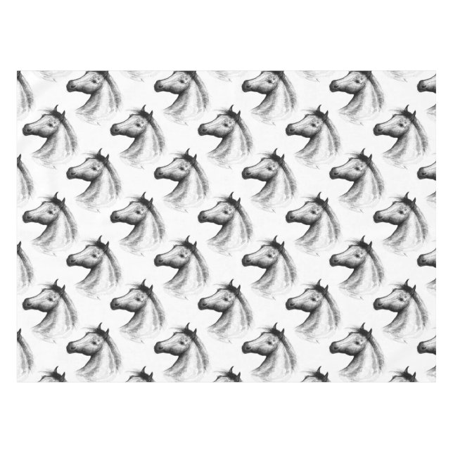 Mantel Caballo: blanco (Frente (Horizontal))