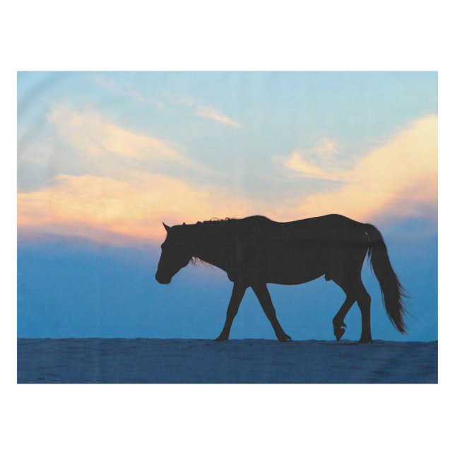 Mantel Caballo de playa Sunset (Frente (Horizontal))