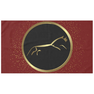 Mantel Caballo de Uffington de oro metálico en huelga