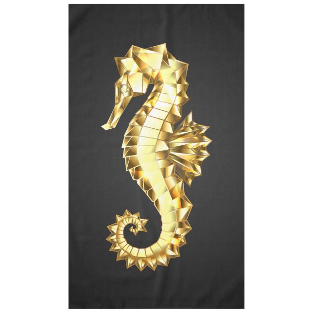 Mantel Caballo marino polígono de oro (Anverso)