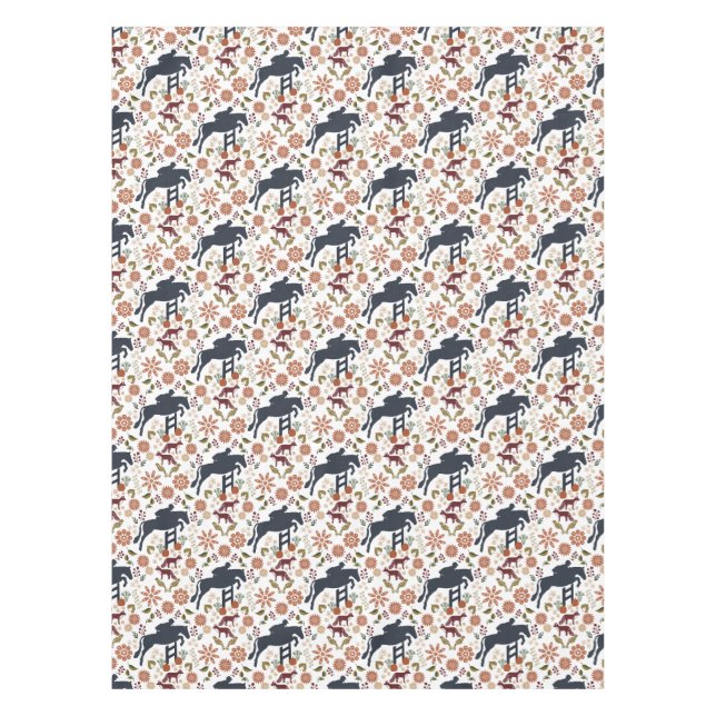 Mantel Caballo y jinete Tablón Arte Popular Ecuestre (Anverso)