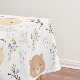 Mantel Cabeza Animal Adorable Y Patrón Floral