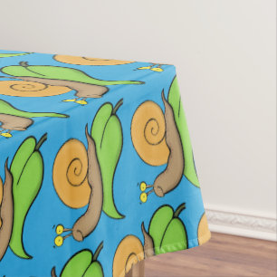 Mantel Caca, caracol feliz en un ilustracion personalizad