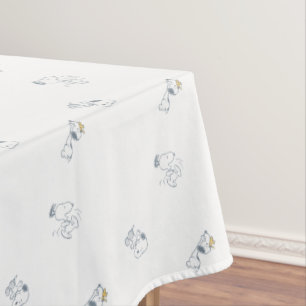 Mantel Cacahuetes   Patrón gris suave Snoopy & Woodstock