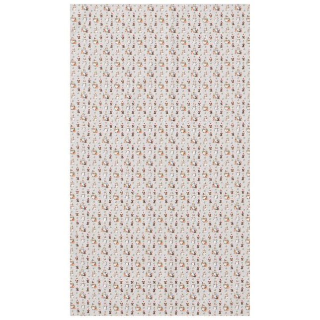 Mantel Cachorros de Dachshund: Santa Hats, Holly y hombre (Anverso)