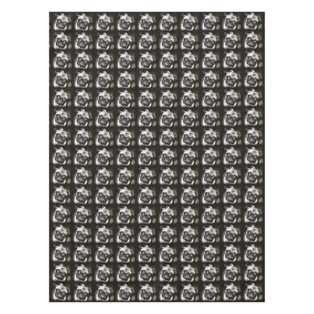 Mantel cachorros de ojos azules (Anverso)