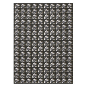 Mantel cachorros de ojos azules negros