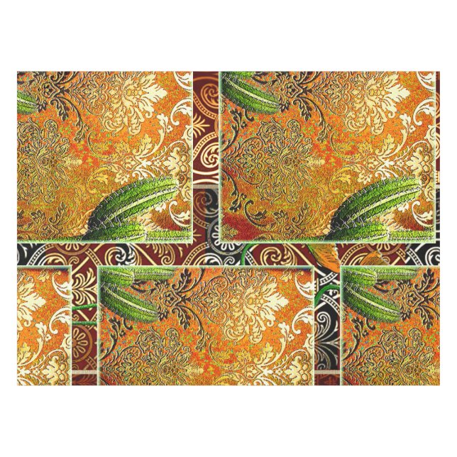 Mantel Cactus del desierto mexicano vintage (Frente (Horizontal))