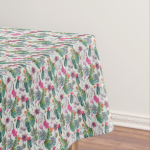 Mantel Cactus exótico de la acuarela de Boho y modelo