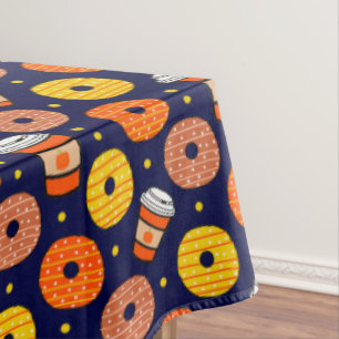 Mantel Cae de calabaza Donuts & Coffee Blue
