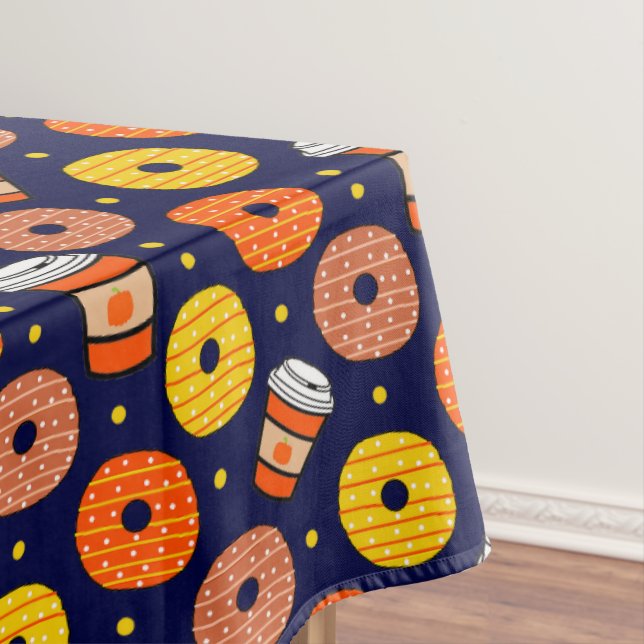 Mantel Cae de calabaza Donuts & Coffee Blue (In Situ)