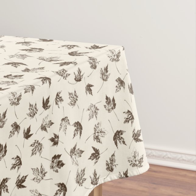 Mantel Caer hojas de arce en crema - patrón sin costura. (In Situ)