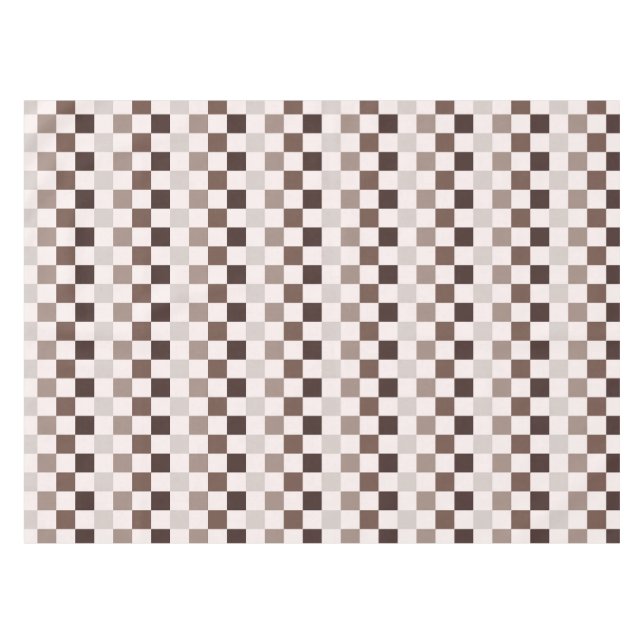 Mantel Cafe Au Lait checkerboard pattern (Frente (Horizontal))