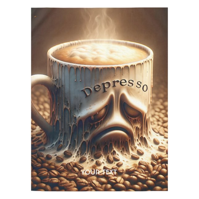Mantel Café Fantasy Cute Cup deprimido (Anverso)