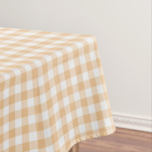 Mantel Calabaza besada al sol   Naranja ligero Gingham
