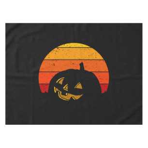 Mantel Calabaza de Halloween de puesta de sol retro vinta