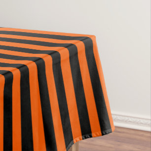 Mantel Calabaza de Halloween Naranja y Raya Negra