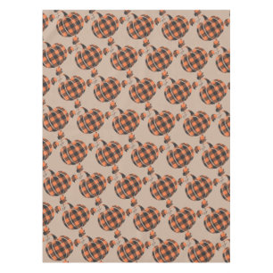 Mantel Calabaza De Otoño Naranja Y Negro Tapado En Otoño