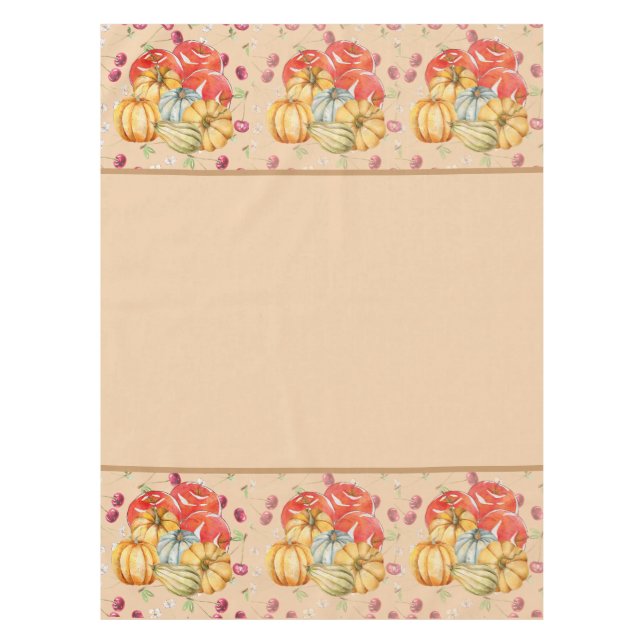 Mantel Calabaza divertida y temporada de otoño de manzana (Anverso)