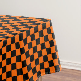 Mantel Calabaza Negra y Naranja a Cuadros