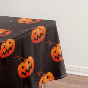 Mantel Calabazas de Halloween, Calabazas Naranjas Truco o