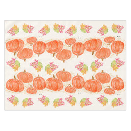 Mantel Calabazas de otoño hojas acuáticas pintadas a mano