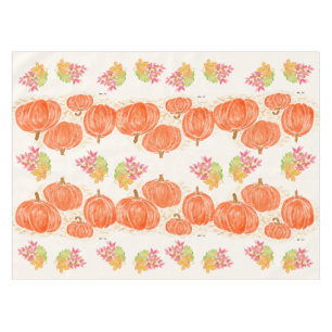 Mantel Calabazas de otoño hojas acuáticas pintadas a mano