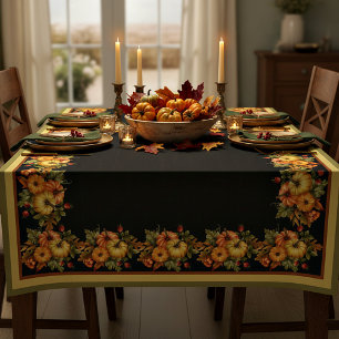 Mantel Calabazas de otoño y hojas de roble