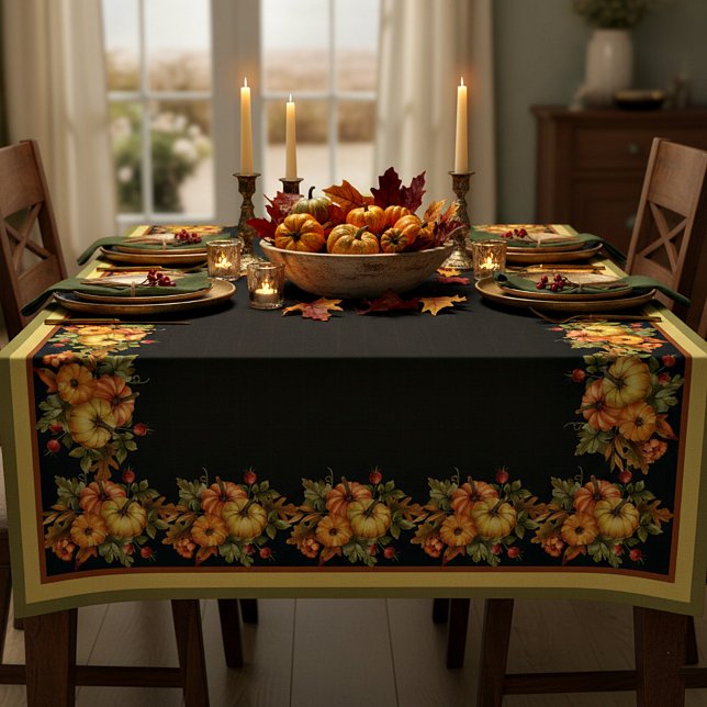 Mantel Calabazas de otoño y hojas de roble (Subido por el creador)